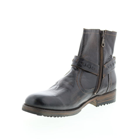 BedStu Otto F460011 Mens Black Leather Zipper Casual Dress Boots