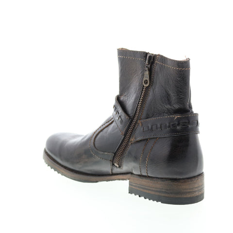 BedStu Otto F460011 Mens Black Leather Zipper Casual Dress Boots