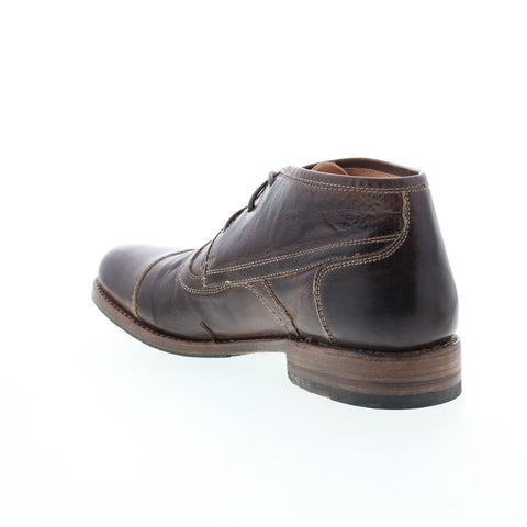 BedStu Randy F460012 Mens Gray Leather Lace Up Casual Dress Boots