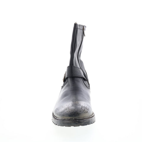 BedStu Ashton F460018 Mens Black Leather Hook & Loop Casual Dress Boots