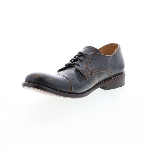 Bed Stu Genoa F460020 Mens Black Leather Oxfords & Lace Ups Cap Toe Shoes