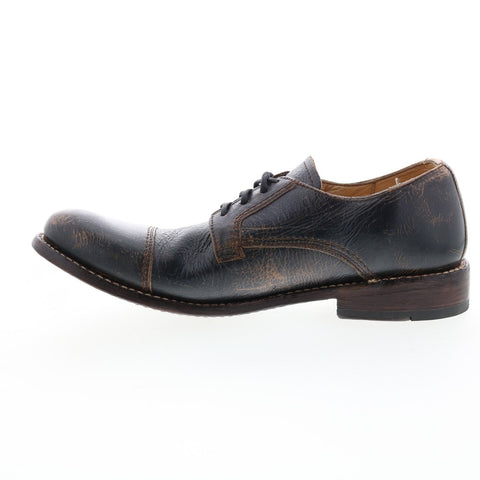 Bed Stu Genoa F460020 Mens Black Leather Oxfords & Lace Ups Cap Toe Shoes