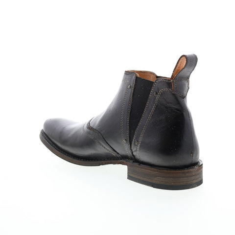 BedStu Prato F461506 Mens Black Leather Slip On Chelsea Boots