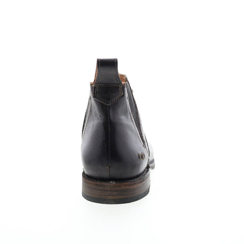 BedStu Prato F461506 Mens Black Leather Slip On Chelsea Boots