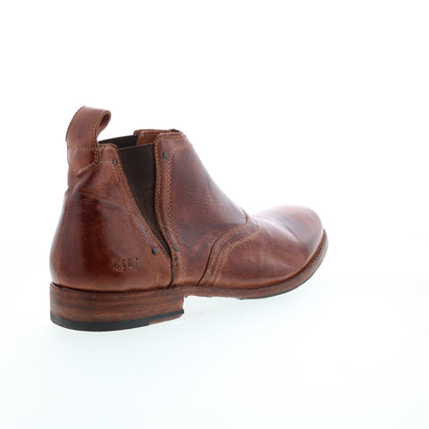 BedStu Prato F461506 Mens Brown Leather Slip On Chelsea Boots