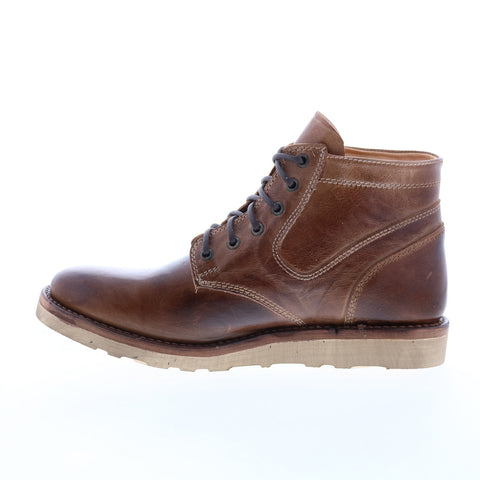 BedStu Force F466001 Mens Brown Leather Lace Up Casual Dress Boots