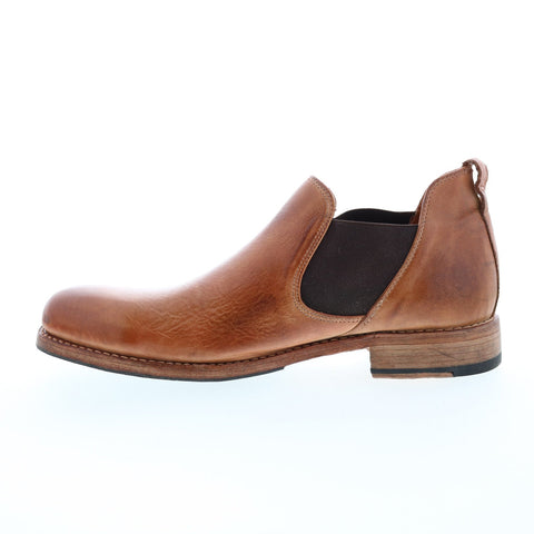BedStu Royce F473001 Mens Brown Leather Slip On Chelsea Boots
