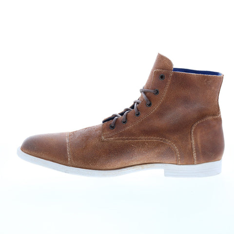 BedStu Leonardo F479009 Mens Brown Leather Lace Up Casual Dress Boots