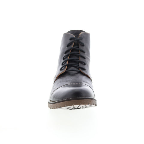 BedStu Dreck F496013 Mens Black Leather Lace Up Casual Dress Boots