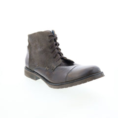 Bed Stu Dreck F496013 Mens Gray Leather Lace Up Casual Dress  display picture 1