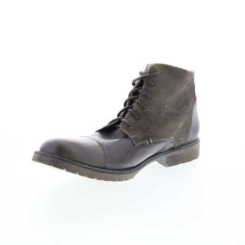 BedStu Dreck F496013 Mens Gray Leather Lace Up Casual Dress Boots