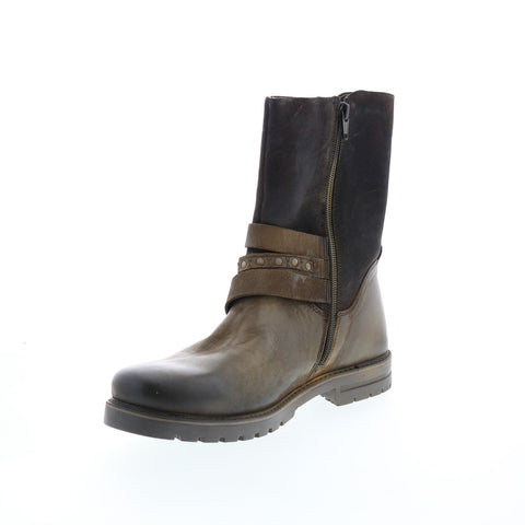 Roan Anabella F589020 Womens Green Suede Hook & Loop Casual Dress Boots