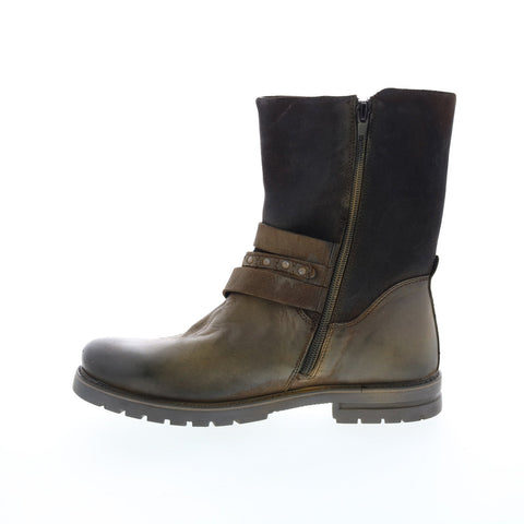 Roan Anabella F589020 Womens Green Suede Hook & Loop Casual Dress Boots