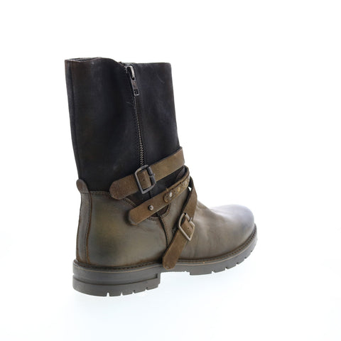 Roan Anabella F589020 Womens Green Suede Hook & Loop Casual Dress Boots