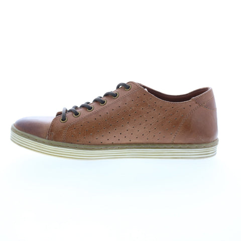 Roan Nell F800007 Mens Brown Leather Lace Up Lifestyle Sneakers Shoes