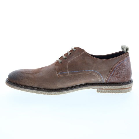 Roan Braylen F800042 Mens Brown Leather Oxfords & Lace Ups Plain Toe Shoes