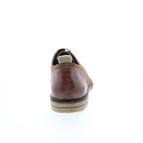Roan Braylen F800042 Mens Brown Leather Oxfords & Lace Ups Plain Toe Shoes