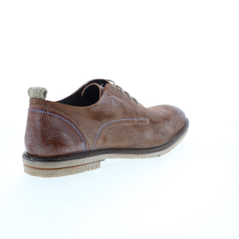 Roan Braylen F800042 Mens Brown Leather Oxfords & Lace Ups Plain Toe Shoes