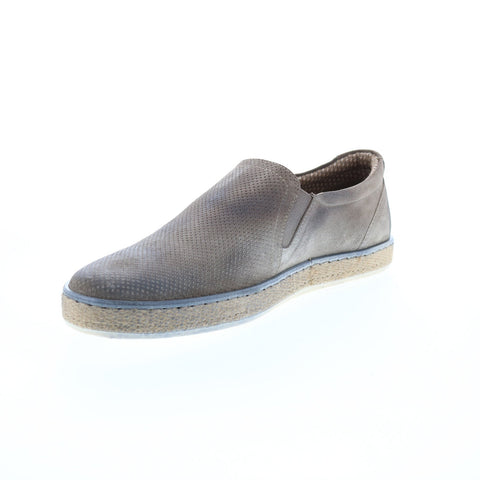 Roan Melvern F800203 Mens Gray Suede Loafers & Slip Ons Casual Shoes
