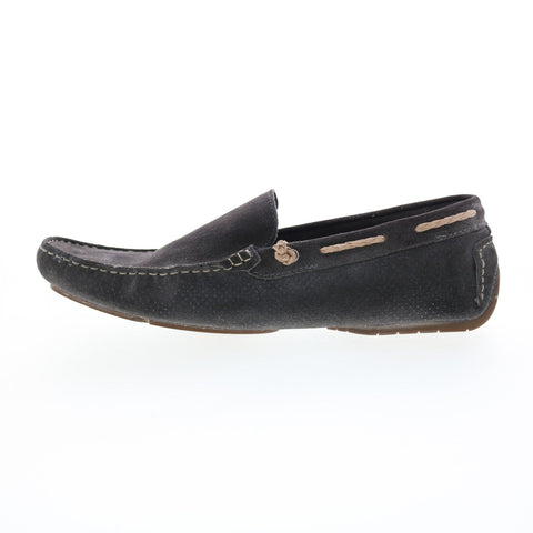 Roan El Dorado F800204 Mens Gray Suede Loafers & Slip Ons Casual Shoes