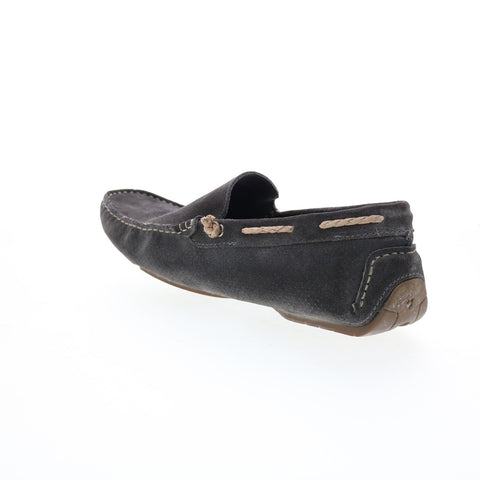 Roan El Dorado F800204 Mens Gray Suede Loafers & Slip Ons Casual Shoes