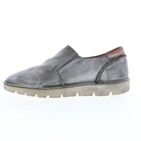 Roan Calon F800210 Mens Gray Leather Slip On Lifestyle Sneakers Shoes