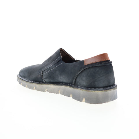 Roan Calon F800210 Mens Blue Leather Slip On Lifestyle Sneakers Shoes