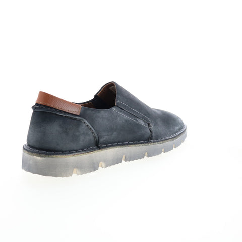 Roan Calon F800210 Mens Blue Leather Slip On Lifestyle Sneakers Shoes