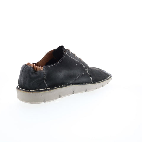 Roan Hawkins F800211 Mens Black Leather Lace Up Lifestyle Sneakers Shoes