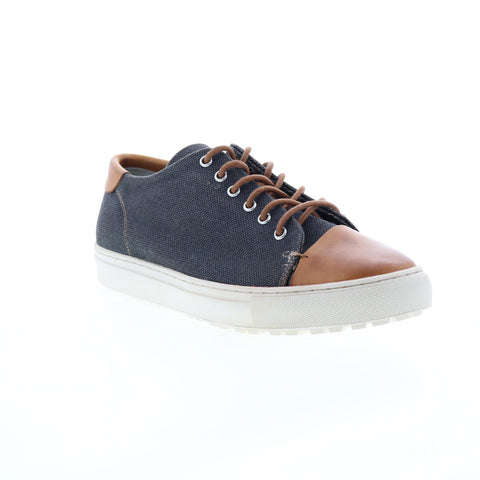 Roan Tod F800411 Mens Blue Canvas Lace Up Lifestyle Sneakers Shoes