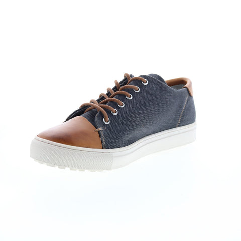 Roan Tod F800411 Mens Blue Canvas Lace Up Lifestyle Sneakers Shoes