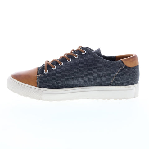Roan Tod F800411 Mens Blue Canvas Lace Up Lifestyle Sneakers Shoes
