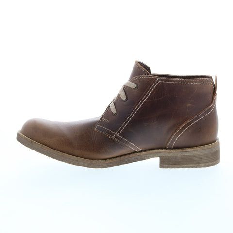 Roan Gaven F800419 Mens Brown Leather Lace Up Chukkas Boots