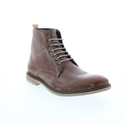 Roan Drell F804007 Mens Brown Leather Lace Up Casual Dress Boots