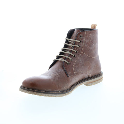 Roan Drell F804007 Mens Brown Leather Lace Up Casual Dress Boots