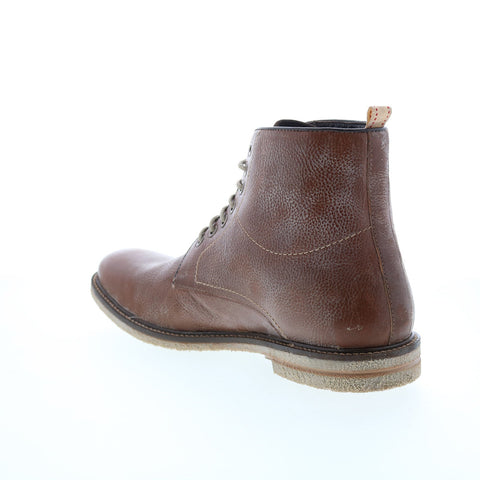 Roan Drell F804007 Mens Brown Leather Lace Up Casual Dress Boots