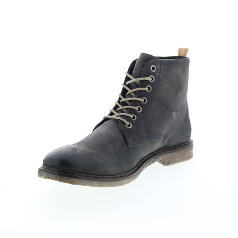 Roan Drell F804007 Mens Gray Leather Lace Up Casual Dress Boots