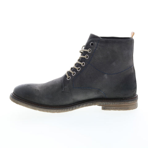 Roan Drell F804007 Mens Gray Leather Lace Up Casual Dress Boots