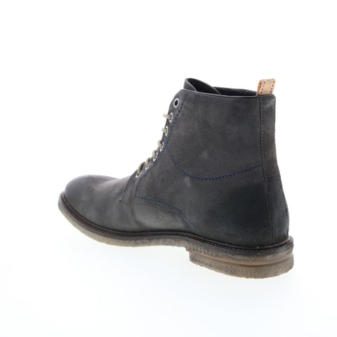Roan Drell F804007 Mens Gray Leather Lace Up Casual Dress Boots