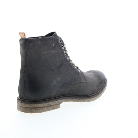 Roan Drell F804007 Mens Gray Leather Lace Up Casual Dress Boots