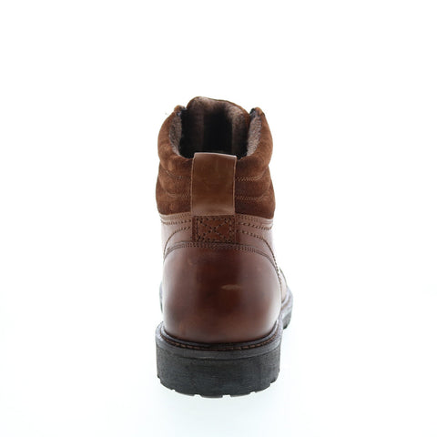 Roan Dino F804010 Mens Brown Leather Lace Up Casual Dress Boots
