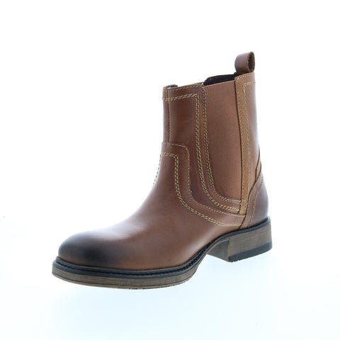 Roan Torrey F804018 Mens Brown Leather Slip On Chelsea Boots