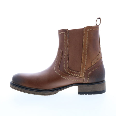 Roan Torrey F804018 Mens Brown Leather Slip On Chelsea Boots