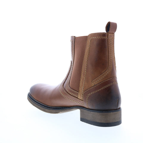 Roan Torrey F804018 Mens Brown Leather Slip On Chelsea Boots