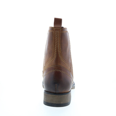 Roan Torrey F804018 Mens Brown Leather Slip On Chelsea Boots