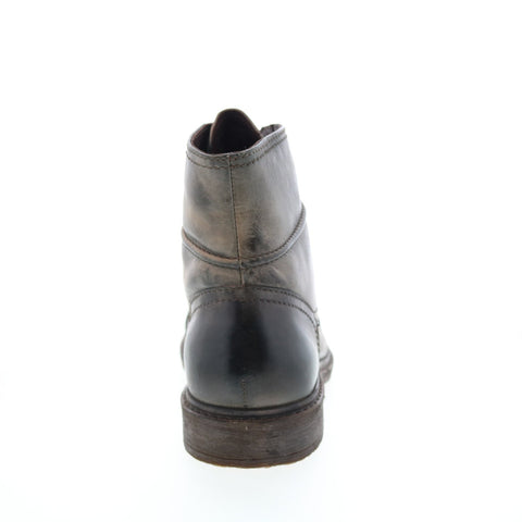 Roan Trey F804024 Mens Gray Leather Lace Up Casual Dress Boots