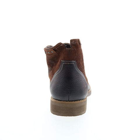 Roan Bruce F804032 Mens Brown Leather Lace Up Casual Dress Boots