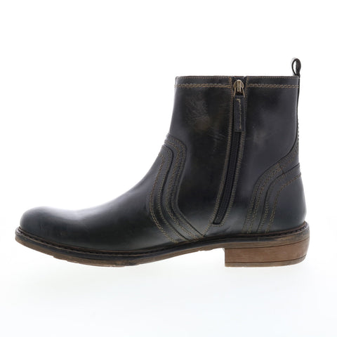 Roan Crestone II F804088 Mens Gray Leather Zipper Casual Dress Boots