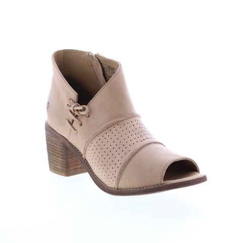 Roan Katherine F850049 Womens Beige Leather Lace Up Ankle & Booties Boots