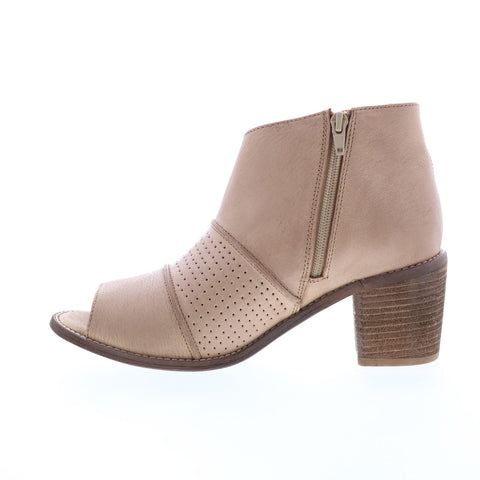 Roan Katherine F850049 Womens Beige Leather Lace Up Ankle & Booties Boots